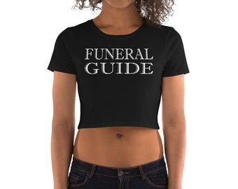 Funeral Guide Gothic Mortician Style Women’s Crop Tee