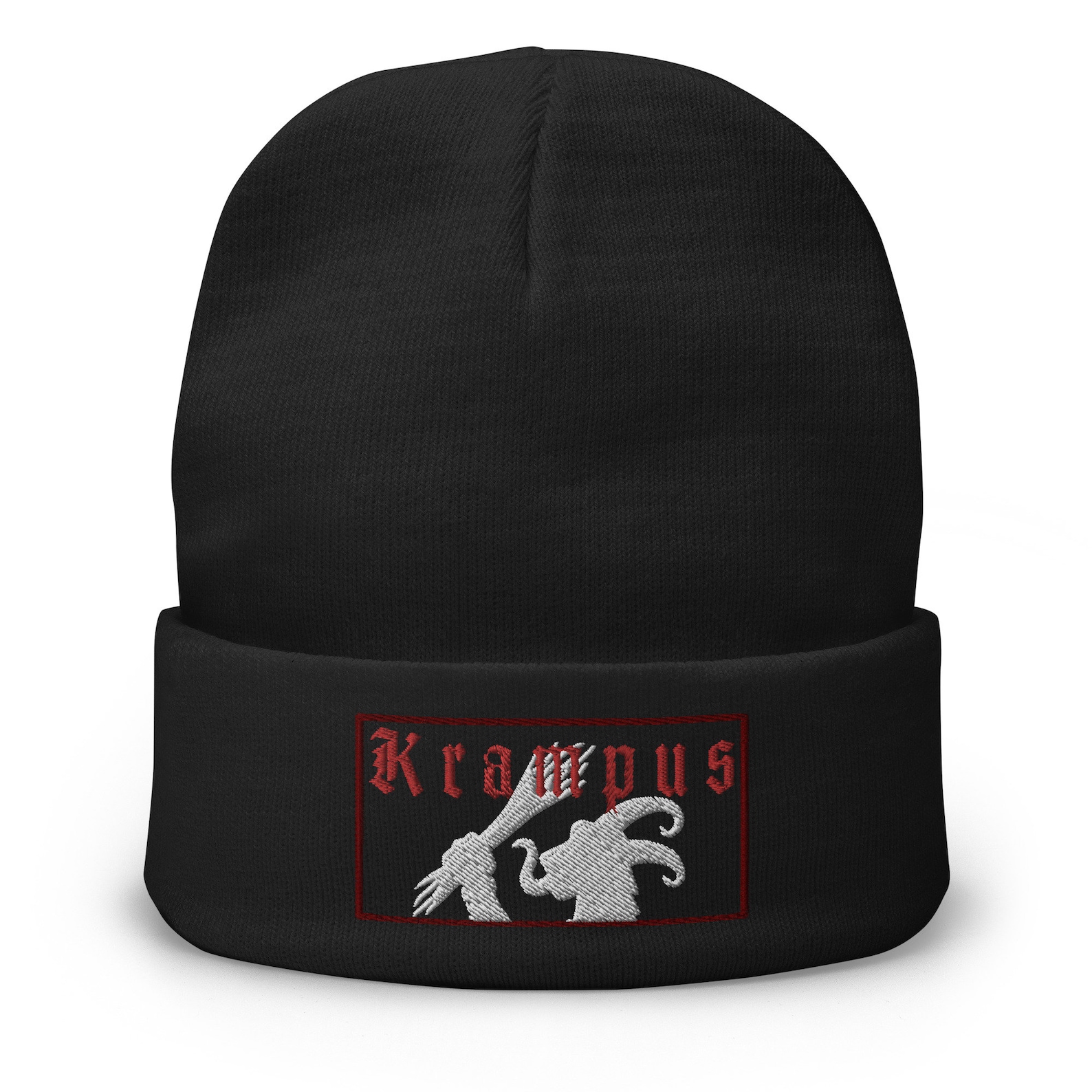 Gruss Vom Krampus Embroidered Cuff Beanie