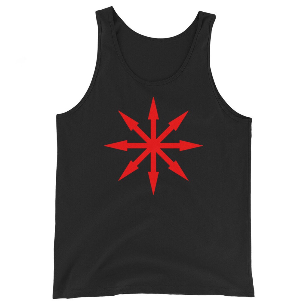 Chaos Magick Star – Felpa Con Cappuccio Unisex, 80% Cotone, Tasca A Marsupio, Taglie S-XXL (Nero, Larga)