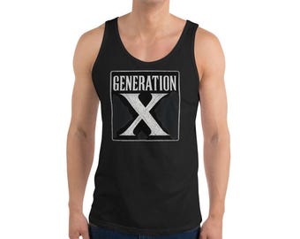 Gen X Retro Men’s Tank Top – 90s Alt Sleeveless Shirt for Horrorcore Fans | Soft Cotton Gothic Streetwear Aesthetic Fit