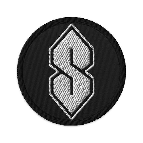 Cool S, Graffiti S, Middle School S Embroidered Patch White Thread