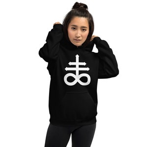 The Leviathan Cross of Satan Occult Symbol Unisex Hoodie Sweatshirt