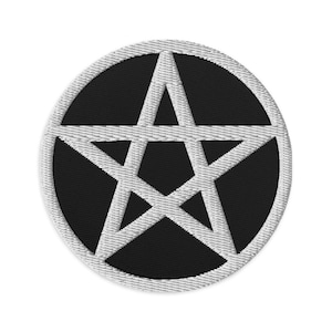 Wiccan Witchcraft Pentagram Embroidered Patch Pagan Ritual
