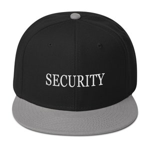 Security Team Cosplay Embroidered Flat Bill Cap Snapback Hat