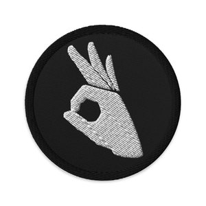 Okay Zeichen Hand Geste Symbol gestickt Patch Eisen auf Applikation