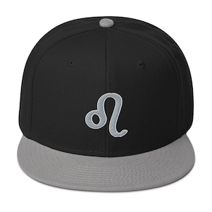 Signo do Zodíaco Leo Bordado Flat Bill Cap Snapback Chapéu Astrologia Horóscopo