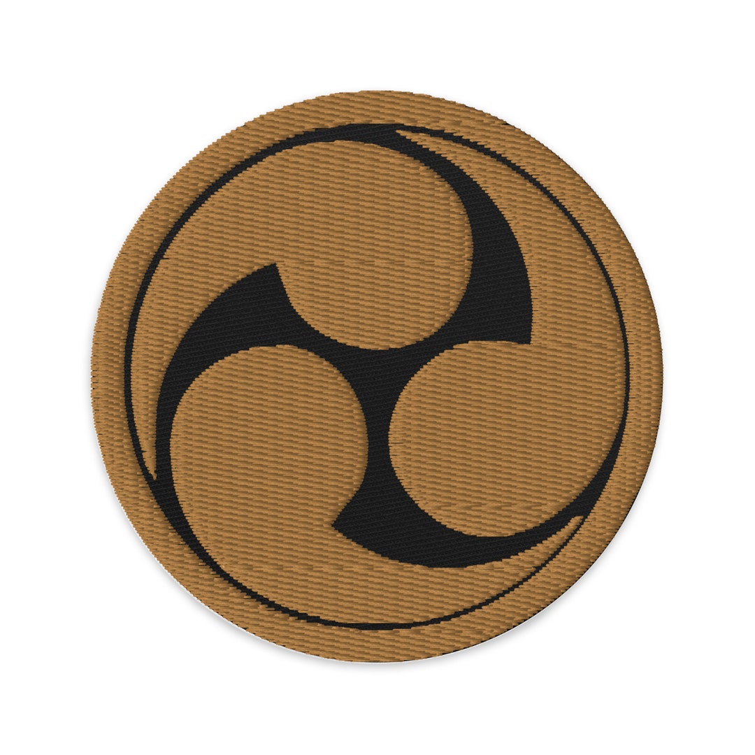 Tan Tomoe Mitsudomoe Japanese Symbol Embroidered Patch Japan - Etsy
