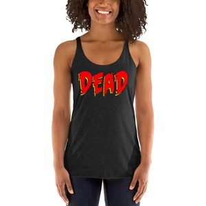 Dead Depressed Gothic Emo Style Women&#39;s Racerback Tank Top Shirt