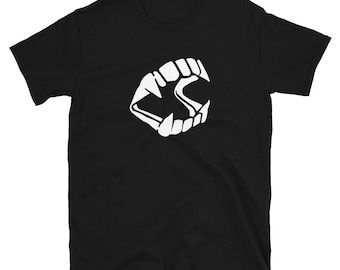 White Novelty Vampire Fangs Toy Dracula Teeth Short-Sleeve T-Shirt