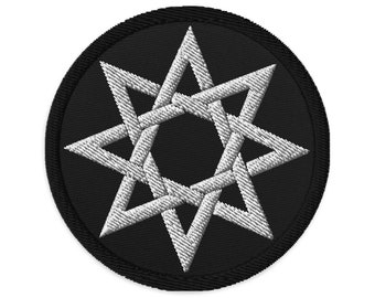 8-ramienna gwiazda, oktagram, Anu, bóg niebios, symbol okultystyczny, haftowana naszywka