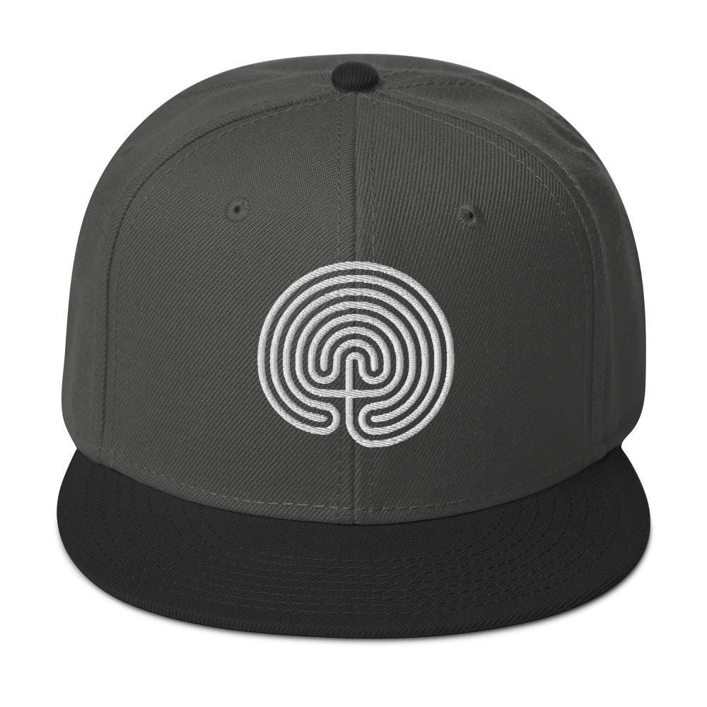 Ancient Labyrinth Maze Symbol Flat Bill Cap Snapback Hat - Etsy