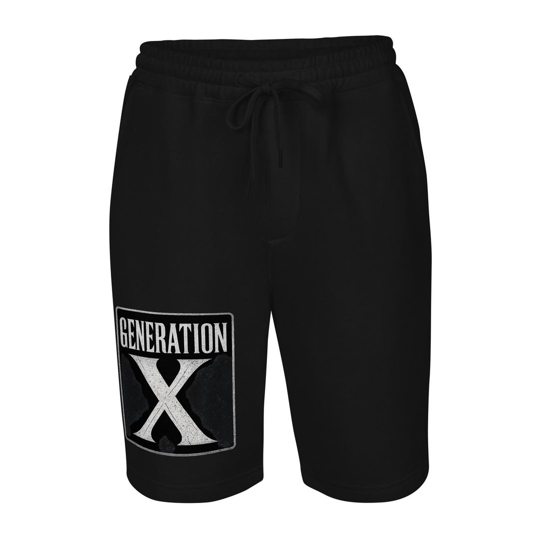Gen X Retro Men's Fleece Shorts – Alt 90s Gothic Streetwear | Soft