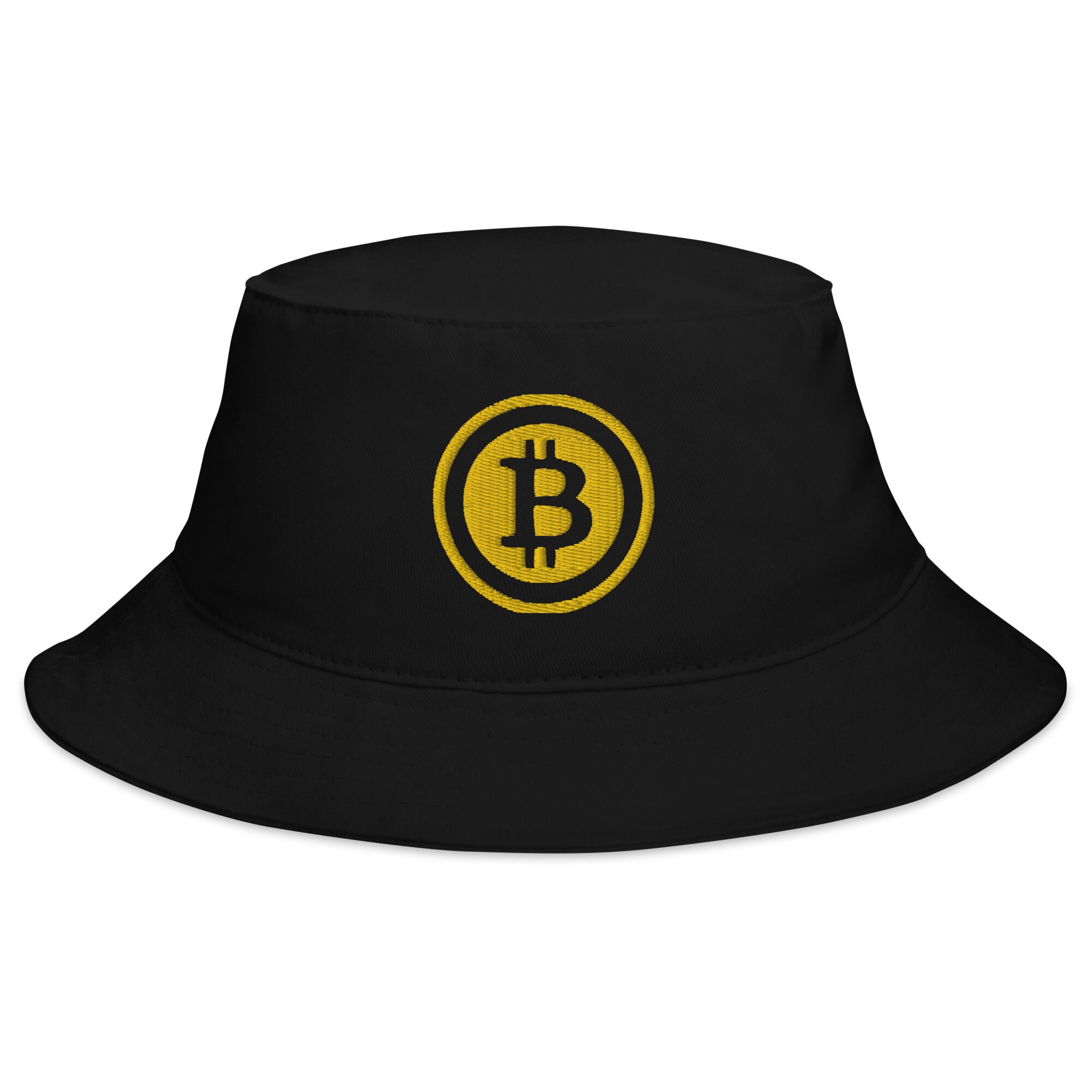 Bitcoin Crypto valutasymbool Ticker geborduurde vissershoed