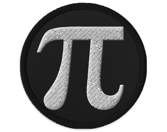 Pi Symbol π Embroidered Patch Mathematical Equation