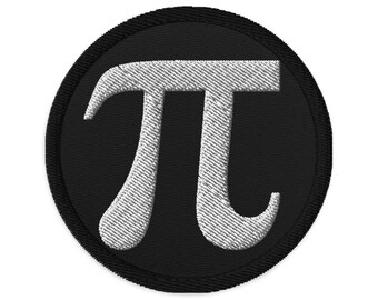 Symbol Pi π haftowana naszywka równanie matematyczne