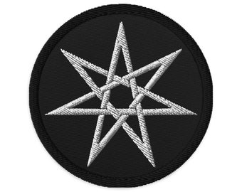 Elven Star Embroidered Patch Pagan Witchcraft Symbol