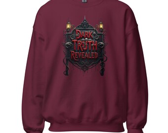 Dark Truth Revealed True Crime Sweatshirt - Gothic Horror Pullover, Alternative gemütliche Streetwear