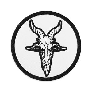 Evil Goat Head Baphomet Embroidered Patch