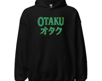 Otaku オタク Hoodie – Japanese Culture Pullover for Gothic Anime & Alt Streetwear Fans | Unisex Soft Cotton Blend Sweatshirt