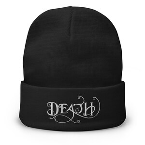 Death - This is the End Embroidered Cuff Beanie
