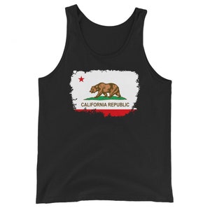 California State Flag Torn and battered Men&#39;s Tank Top Shirt