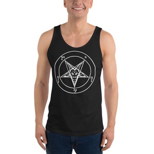 Sigil of Baphomet Occult Symbol Black Men&#39;s Tank Top Shirt