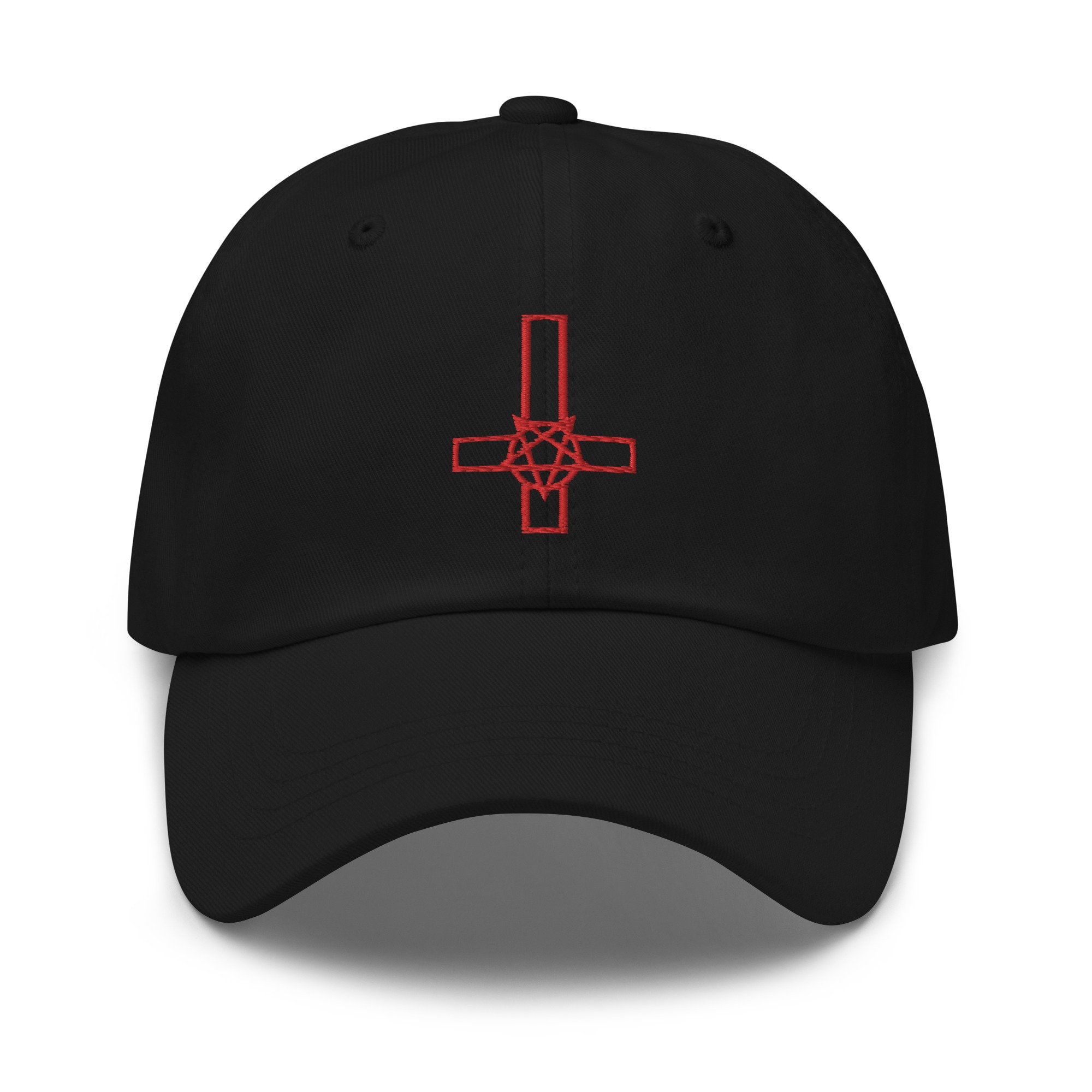 Red Black PVC Pentagram Captain Hat Gothic Army - Dark Garrison Hat Sexy Armed Forces Anime  main image 3