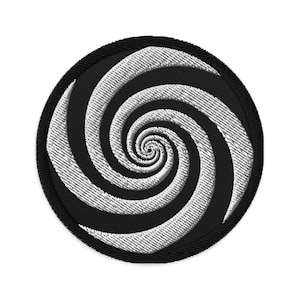 Hypnotic Hypnosis Spiral Illusion Embroidered Patch