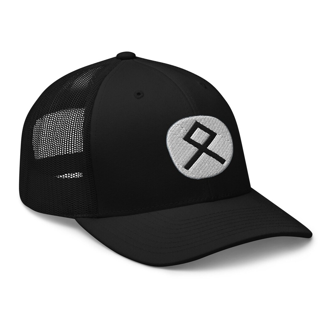 Back At You Rune Othala Rune Trucker Hat Viking Heritage Symbol Norse Snapback Cap Mesh ...