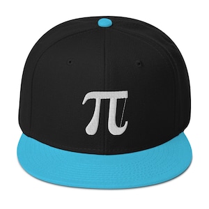 Symbol Pi π Haftowane Równanie Matematyczne Czapka z Płaskim Daszkiem Snapback