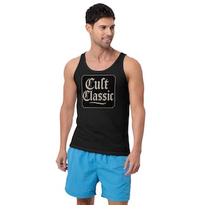 Cult Classic Movie Men’s Tank – Retro Horror Sleeveless Shirt for Alt Gothic Fans | Soft Cotton 90s Aesthetic Streetwear