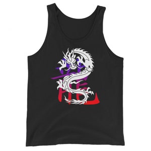 Glücklicher chinesischer Drache mit altem Symbol Tank Top Shirt für Männer