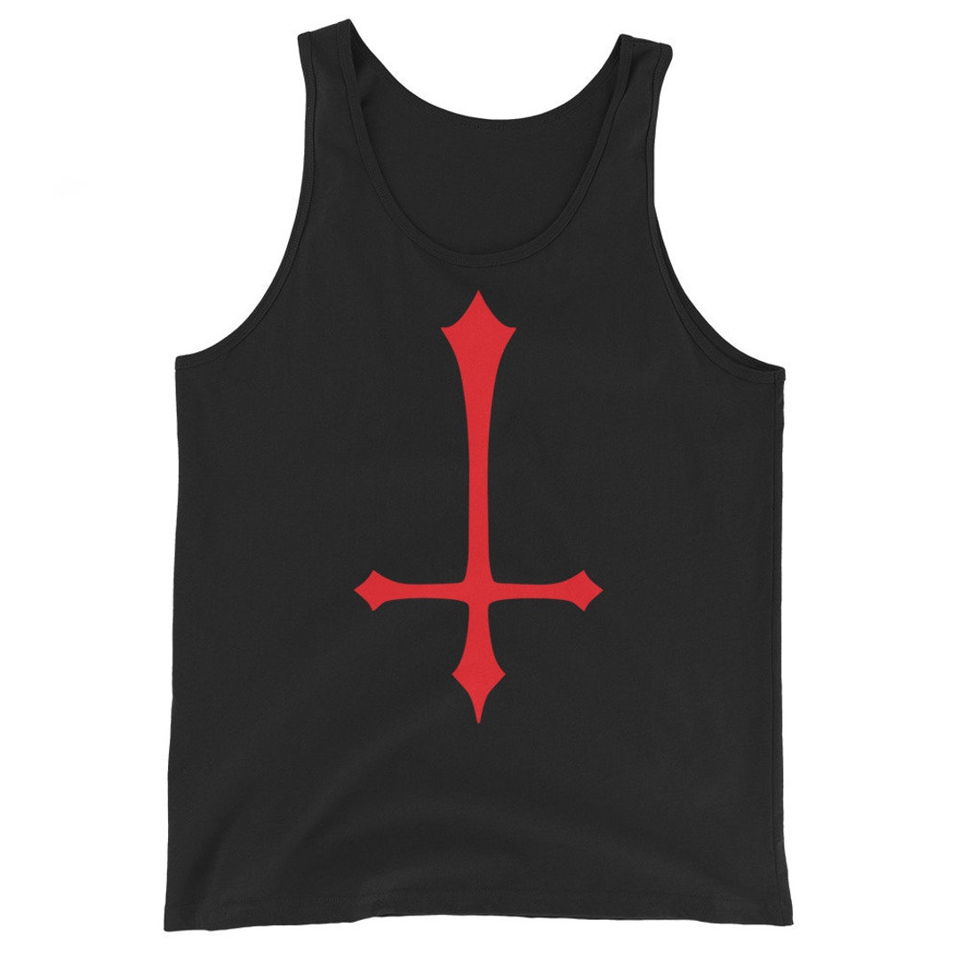 Red Inverted Satanic Unholy Cross Men's Tank Top - Etsy Canada