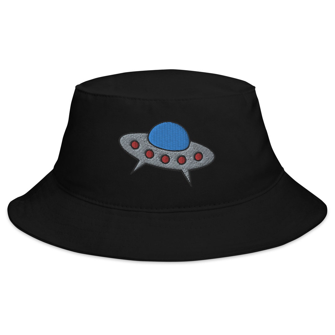 Space Alien Ship UFO Flying Saucer Embroidered Bucket Hat - Etsy