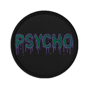 Psychobilly Horror Psycho Embroidered Patch Science Fiction Drip