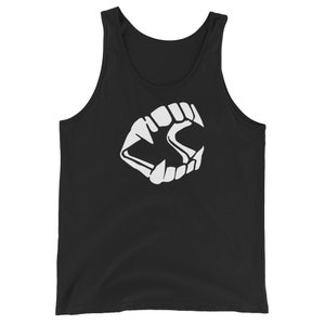 Weiße Neuheit Vampirzähne Spielzeug Dracula Zähne Herren Tank Top Shirt