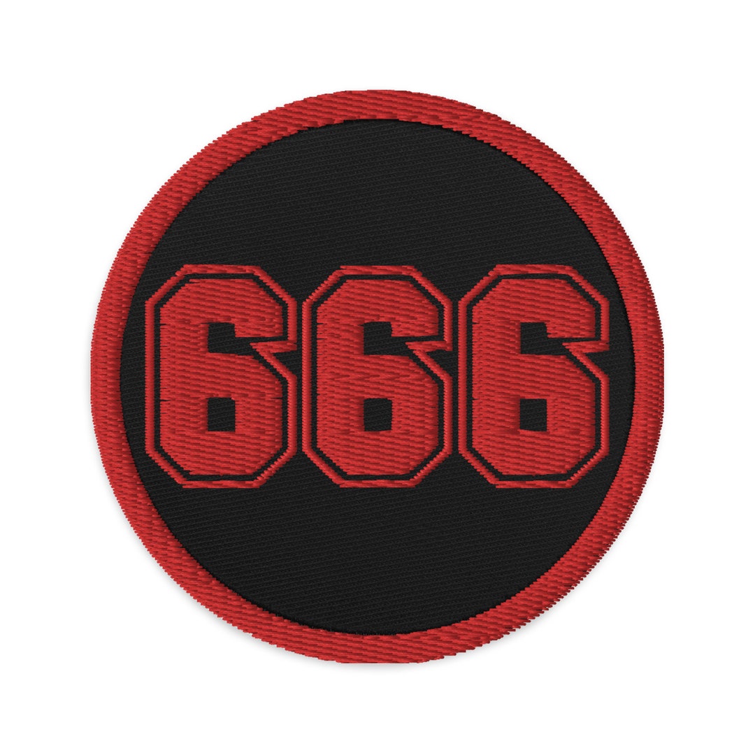 666 the Number of the Beast Evil Embroidered Patch Red Thread - Etsy