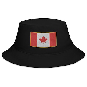 The National Flag of Canada Embroidered Bucket Hat