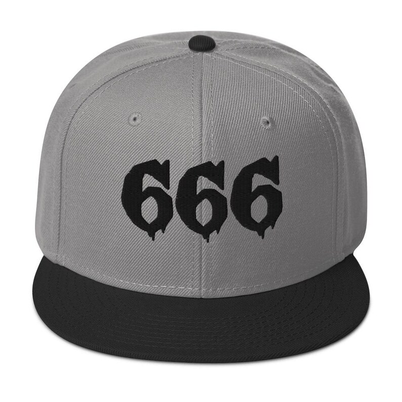 666 Caps Black 666 Snapback Hat – Occult Flat Bill Cap, Number of the Beast ...