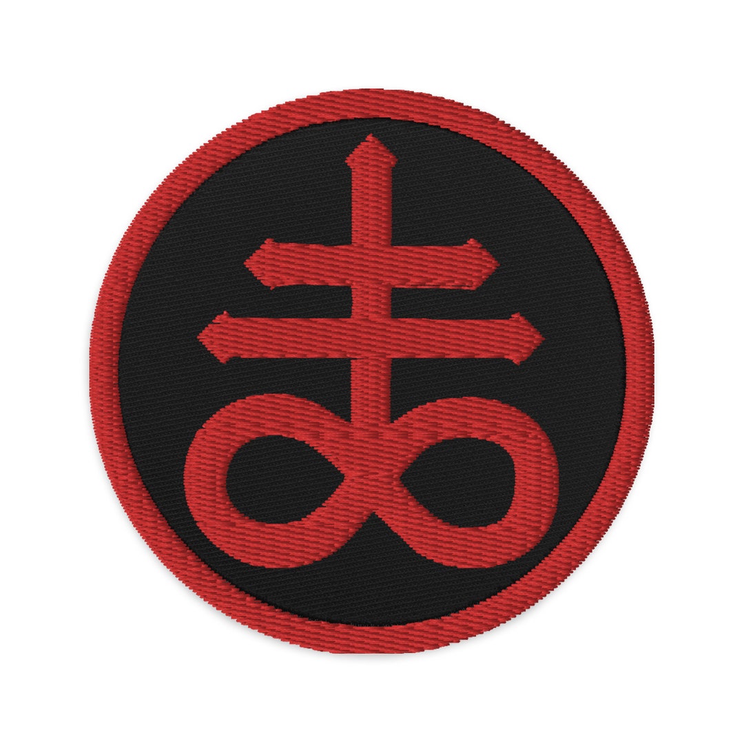 The Leviathan Cross of Satan Occult Symbol Embroidered Patch Black ...