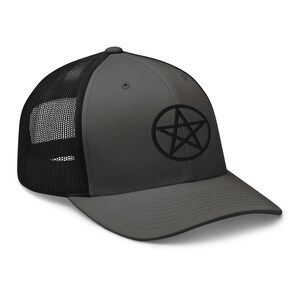 Schwarzer Wiccan Witchcraft Pentagram Trucker Cap Snapback Hat