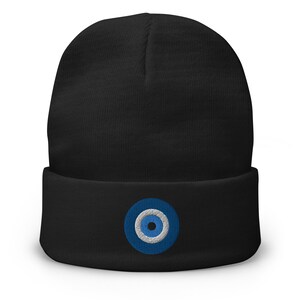 The Evil Eye Embroidered Cuff Beanie Supernatural Look or Stare