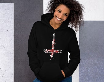 Inverted Cross Blood of Christ Unisex Hoodie Sweatshirt