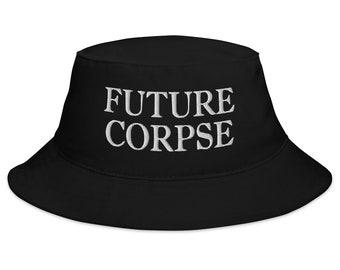 Future Corpse Geborduurde Bucket Hat Originele Goth Fashion