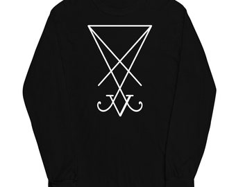 White Sigil of Lucifer (Siegel satans) Das Grimoire der Wahrheit Langarmshirt