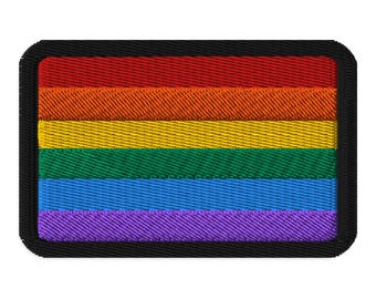 Rainbow Pride Aufnäher - LGBTQ + Pride Aufnäher zum Aufbügeln, Gay Pride Badge für Jacken, Taschen, DIY Festival Kleidung