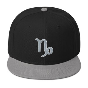 Casquette plate brodée Capricorne signe du zodiaque Chapeau snapback Horoscope astrologique