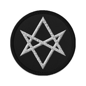 Unicursal Hexagram Six Pointed Star Occult Symbol Embroidered Patch
