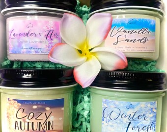 Four Seasons Gift Set | Soy Candle Gift Box | Wellness Gifts | Aromatherapy | Christmas Gifts | Birthday Gifts