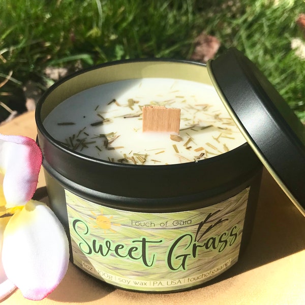 Sweet Grass Candle | Cleansing Candle | Native American Candle | Soy Candles | Intention Candle